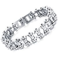 Titanium&stainless Steel Fashion Geometric Bracelet  (steel Long Section 21.5) Nhop3099-steel-long-section-21.5 main image 2