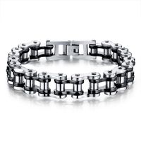 Titanium&stainless Steel Fashion Geometric Bracelet  (steel Long Section 21.5) Nhop3099-steel-long-section-21.5 main image 4