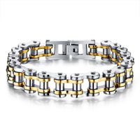 Titanium&stainless Steel Fashion Geometric Bracelet  (steel Long Section 21.5) Nhop3099-steel-long-section-21.5 main image 5