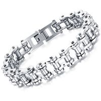 Titanium&stainless Steel Fashion Geometric Bracelet  (steel Long Section 21.5) Nhop3099-steel-long-section-21.5 main image 6