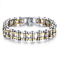 Titanium&stainless Steel Fashion Geometric Bracelet  (steel Long Section 21.5) Nhop3099-steel-long-section-21.5 main image 9