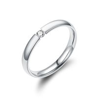 Titanium&stainless Steel Fashion Sweetheart Ring  (3mm Steel Color-6) Nhtp0008-3mm-steel-color-6 main image 1