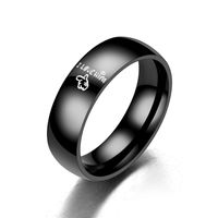 Titanium&stainless Steel Vintage Sweetheart Ring  (8mm Male Models - 6) Nhtp0014-8mm-male-models-6 main image 14