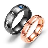 Titanium&stainless Steel Fashion Geometric Ring  (rose Alloy 5) Nhtp0018-rose-alloy-5 main image 5