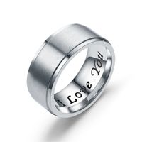 Titanium&stainless Steel Fashion Geometric Ring  (8mm Black-6) Nhtp0022-8mm-black-6 main image 26