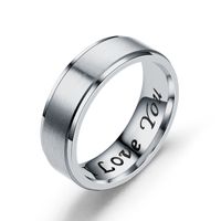 Titanium&stainless Steel Fashion Geometric Ring  (8mm Black-6) Nhtp0022-8mm-black-6 main image 3