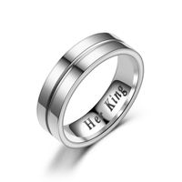 Europäische Und Amerikanische Mode Neue Diamant Ring Her King His Queen Paar Ring Hersteller main image 1
