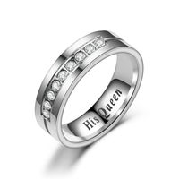 Europäische Und Amerikanische Mode Neue Diamant Ring Her King His Queen Paar Ring Hersteller main image 3