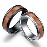 Titanium&stainless Steel Fashion Geometric Ring  (8mm Steel Color-6) Nhtp0032-8mm-steel-color-6 main image 11