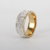 Titanium&stainless Steel Fashion Geometric Ring  (8mm Steel Color 6) Nhtp0033-8mm-steel-color-6 main image 1
