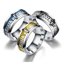 Titanium&stainless Steel Fashion Geometric Ring  (alloy Alloy Plate No.-6) Nhtp0039-alloy-alloy-plate-no-6 main image 2