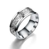 Titanium&stainless Steel Fashion Geometric Ring  (8mm Alloy Bottom Alloy Piece-6) Nhtp0051-8mm-alloy-bottom-alloy-piece-6 main image 63
