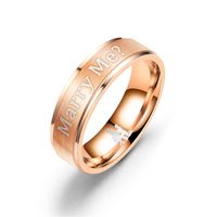 Titanium&stainless Steel Vintage Sweetheart Ring  (black Marryme-5) Nhtp0054-black-marryme-5 main image 13