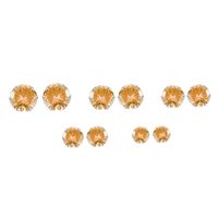 From  European And American Foreign Trade Six-claw 5-pair Storage Ear Studs Men's And Women's Fashion Colorful Zircon Earrings main image 4