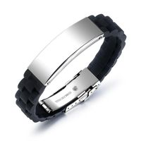 Titanium&stainless Steel Korea Geometric Bracelet  (black) Nhop3102-black main image 1