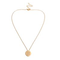 Ornement Europe Et En Amérique Croix Frontière Ronde Simple Zircon Chandail Chaîne Femelle Personnalité 26 Lettres Collier Collier main image 43