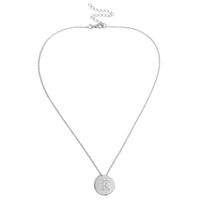 Ornement Europe Et En Amérique Croix Frontière Ronde Simple Zircon Chandail Chaîne Femelle Personnalité 26 Lettres Collier Collier main image 50