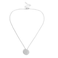 Ornement Europe Et En Amérique Croix Frontière Ronde Simple Zircon Chandail Chaîne Femelle Personnalité 26 Lettres Collier Collier main image 8