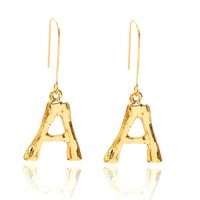 Alloy Simple Geometric Earring  (letter A Alloy 1294) Nhxr2672-letter-a-alloy-1294 main image 1