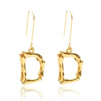 Alloy Simple Geometric Earring  (letter A Alloy 1294) Nhxr2672-letter-a-alloy-1294 main image 35