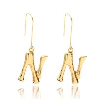 Alloy Simple Geometric Earring  (letter A Alloy 1294) Nhxr2672-letter-a-alloy-1294 main image 16