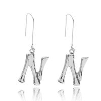 Alloy Simple Geometric Earring  (letter A Alloy 1294) Nhxr2672-letter-a-alloy-1294 main image 4