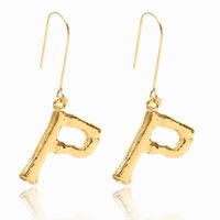 Alloy Simple Geometric Earring  (letter A Alloy 1294) Nhxr2672-letter-a-alloy-1294 main image 7