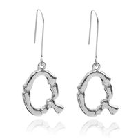 Alloy Simple Geometric Earring  (letter A Alloy 1294) Nhxr2672-letter-a-alloy-1294 main image 10