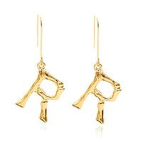 Alloy Simple Geometric Earring  (letter A Alloy 1294) Nhxr2672-letter-a-alloy-1294 main image 11