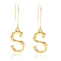 Alloy Simple Geometric Earring  (letter A Alloy 1294) Nhxr2672-letter-a-alloy-1294 main image 13