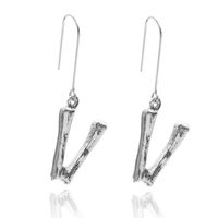 Alloy Simple Geometric Earring  (letter A Alloy 1294) Nhxr2672-letter-a-alloy-1294 main image 20