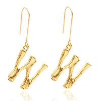 Alloy Simple Geometric Earring  (letter A Alloy 1294) Nhxr2672-letter-a-alloy-1294 main image 21