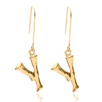 Alloy Simple Geometric Earring  (letter A Alloy 1294) Nhxr2672-letter-a-alloy-1294 main image 25