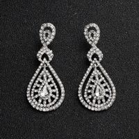 Imitated Crystal&cz Simple Geometric Earring  (alloy) Nhhs0614-alloy main image 2