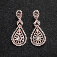 Imitated Crystal&cz Simple Geometric Earring  (alloy) Nhhs0614-alloy main image 3