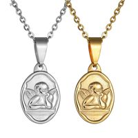 Stainless Steel Plating Cartoon Character Necklace main image 3