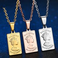 Titanium&stainless Steel Fashion Cartoon Necklace  (steel Color) Nhhf1255-steel-color main image 1