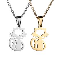 Coréenne Style Tout-match Brillant Creux Mignon Kitty Collier Finition Polonais En Acier Inoxydable De Femmes Animal Pendentif Seule Pièce Livraison main image 3