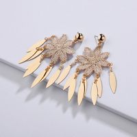 Qingdao Européen Et Américain Boucles D'oreilles Tissé Tissu Fleur Pendentif Goutte Femmes Boucles D'oreilles De Commerce Extérieur Nouvelle Offre Boucles D'oreilles main image 1