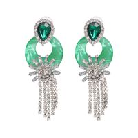 Plastic Fashion Tassel Earring  (green) Nhjj5428-green main image 1