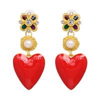 Alloy Fashion Sweetheart Earring  (red) Nhjj5435-red main image 1
