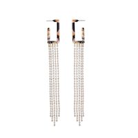 Bijoux Exagérée Long Géométrique Gland Diamant Boucles D'oreilles Personnalité Polyvalent Style Européen Et Américain Boucles D'oreilles Ed00867c main image 2