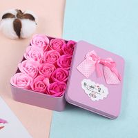 Kreative 12 Rosen Seifen Blume Rechteckige Geschenk Box Set Werbe Geschenk Punkte Einlösung Geschenk main image 1