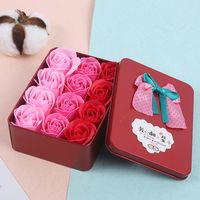 Kreative 12 Rosen Seifen Blume Rechteckige Geschenk Box Set Werbe Geschenk Punkte Einlösung Geschenk main image 4