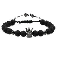 Croix-frontière Vendu Bijoux Micro Incrusté Zircon Couronne Tissé Bracelet De Perles Hommes Bracelet Croix-frontière E-commerce Hot Vente Bijoux En Gros main image 5