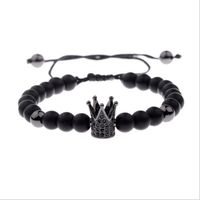 Croix-frontière Vendu Bijoux Micro Incrusté Zircon Couronne Tissé Bracelet De Perles Hommes Bracelet Croix-frontière E-commerce Hot Vente Bijoux En Gros main image 9