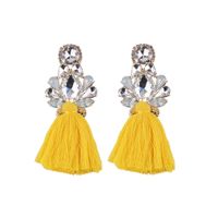 Imitated Crystal&cz Bohemia Flowers Earring  (yellow) Nhjq11171-yellow main image 1