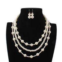Beads Fashion Geometric Necklace  (creamy-white) Nhct0370-creamy-white main image 1