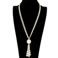 Beads Korea Tassel Necklace  (white) Nhct0376-white main image 1
