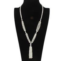 Koreanische Version Von Reis Perlen Perlen Pullover Kette Frauen Lange Halskette Neue Quasten Schmuck Großhandel F1070 main image 3
